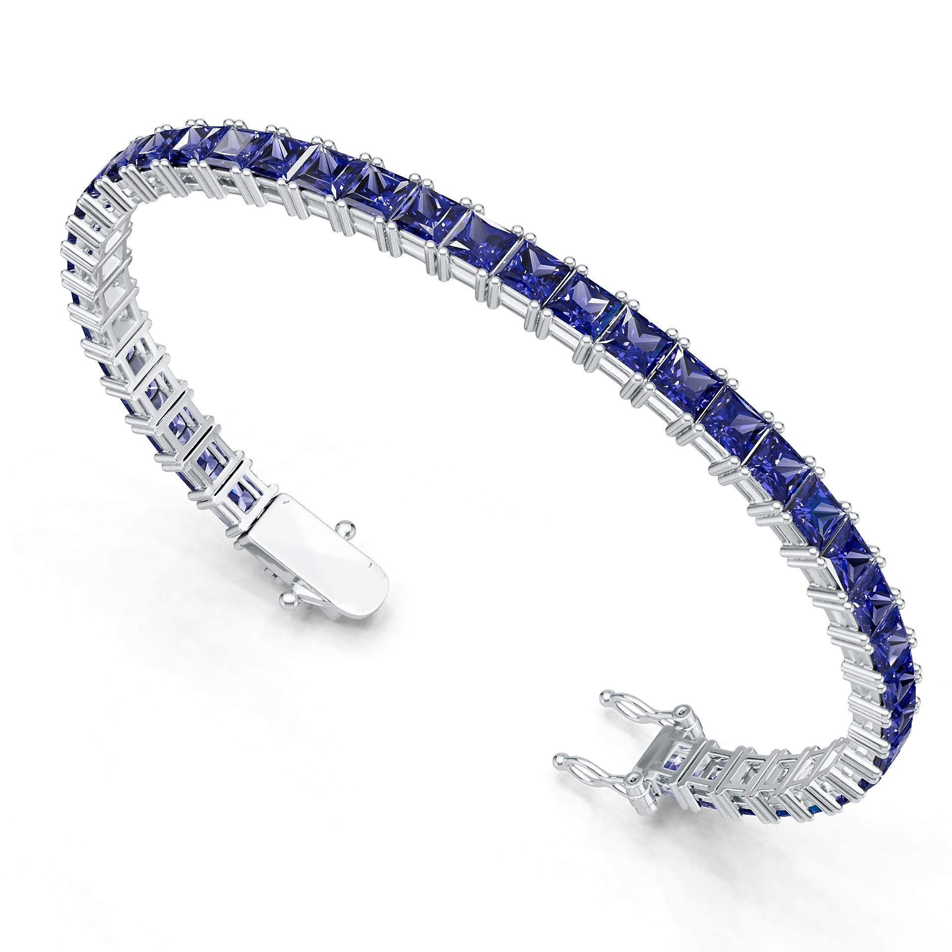 10K 14K Gold or 14K Gold Semi Mount Bracelet Setting Princess Pr Diamond Accent Syzjewelry