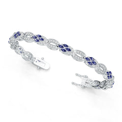 10K Gold Semi Mount Bracelet Setting Round Ro 4x2mm Syz Jewelry