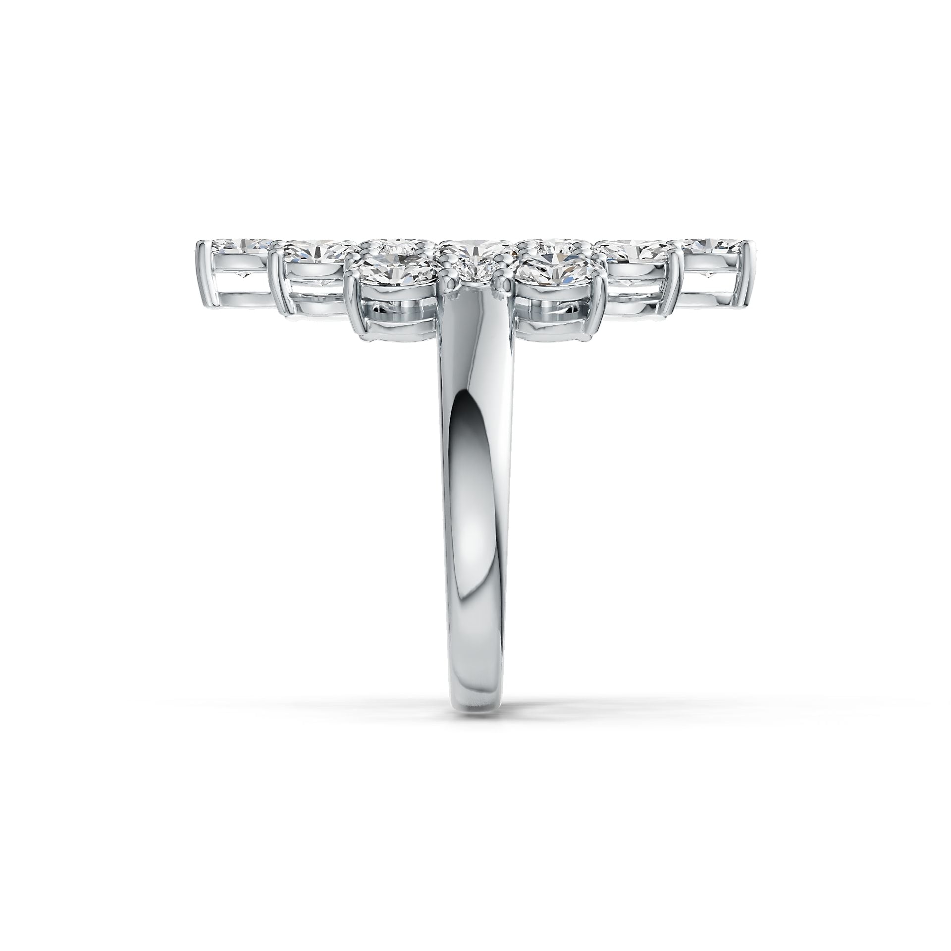 18K Gold Semi Mount Ring Setting Oval OV 5x3mm Diamond Accent DHJ