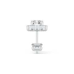 14K Gold Semi Mount Earrings Setting Round RD 5X5mm Diamond Accent DHJ