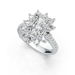 Sterling Silver Semi Mount Ring Setting Emerald OCT 9x6mm Syzjewelry