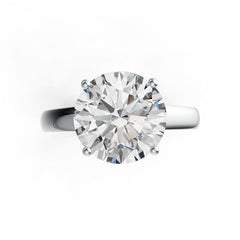 18K Gold Semi Mount Ring Setting Round RD 12x12mm DHJ
