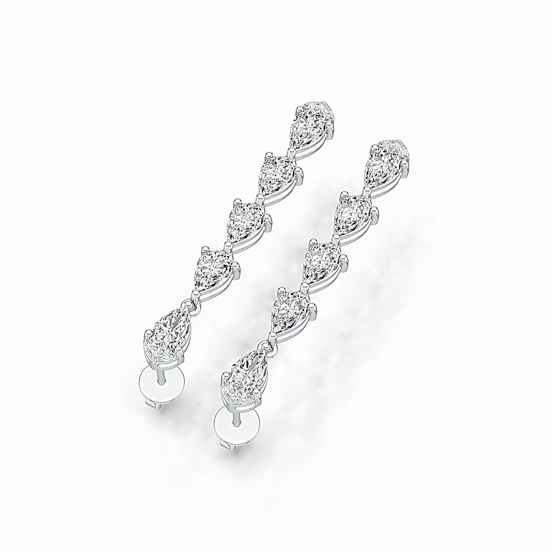 Sterling Silver Semi Mount Earrings Setting Pear PE 6x4mm Syzjewelry