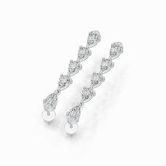 Sterling Silver Semi Mount Earrings Setting Pear PE 6x4mm Syzjewelry