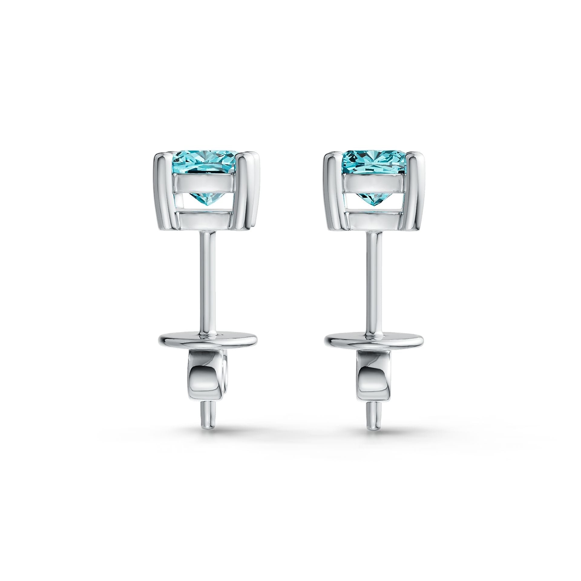 10K Gold Semi Mount Earrings Setting Cushion CU 4x4mm DHJ