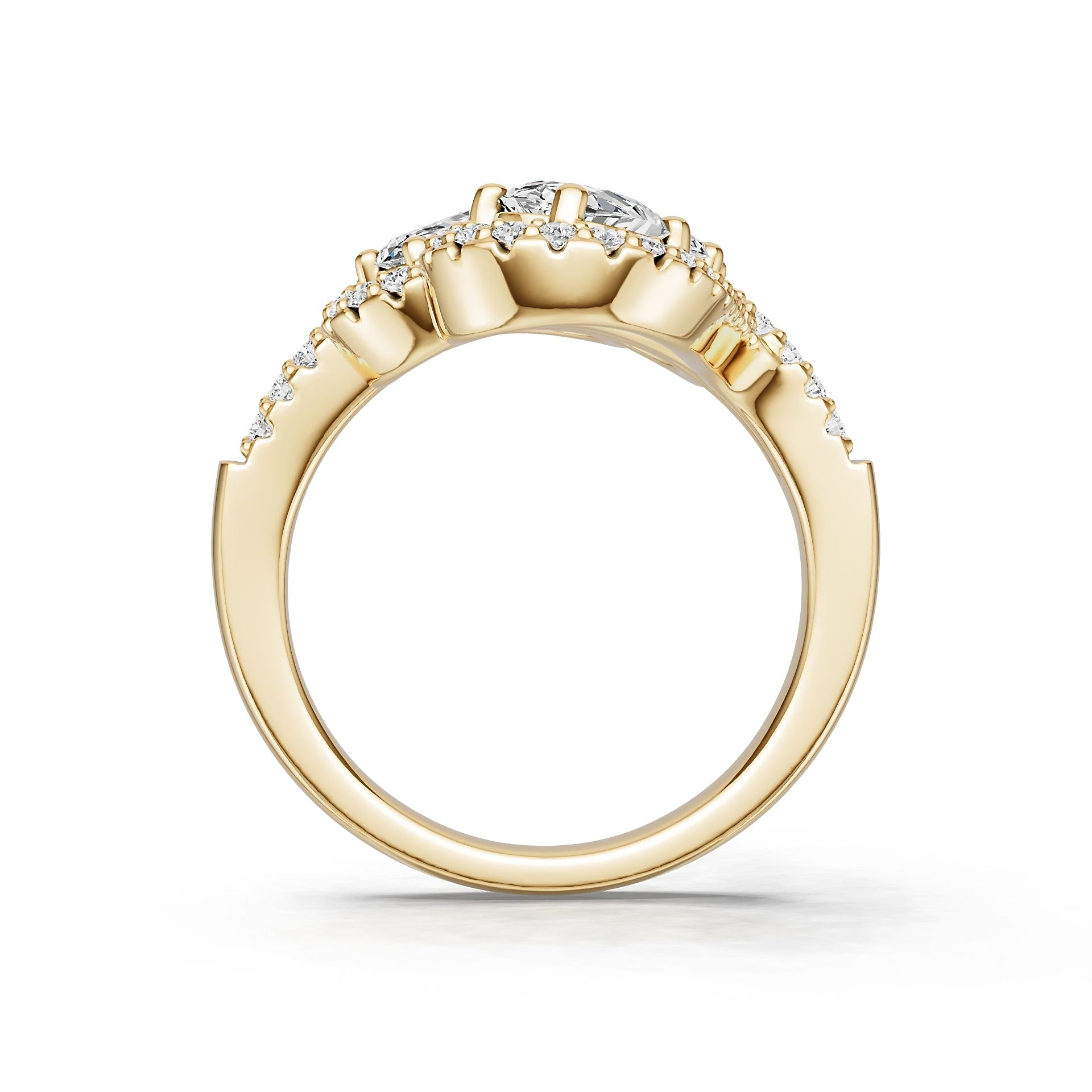 Platinum Semi Mount Ring Setting Pear Pe 6x4mm Diamond Accent Syz Jewelry