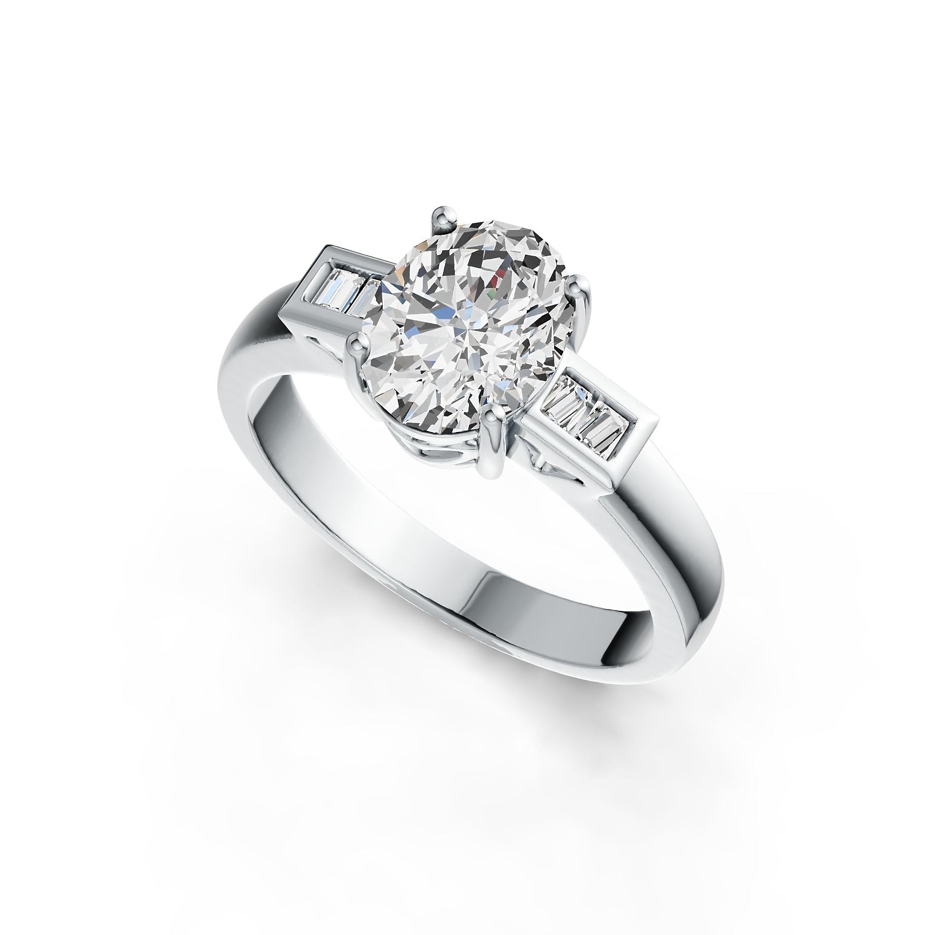 Sterling Silver Semi Mount Ring Setting Oval OV 9X7mm DHJ