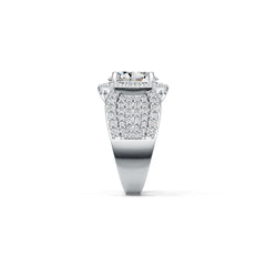 Platinum Semi Mount Ring Setting Oval OV 10X8mm Diamond Accent DHJ