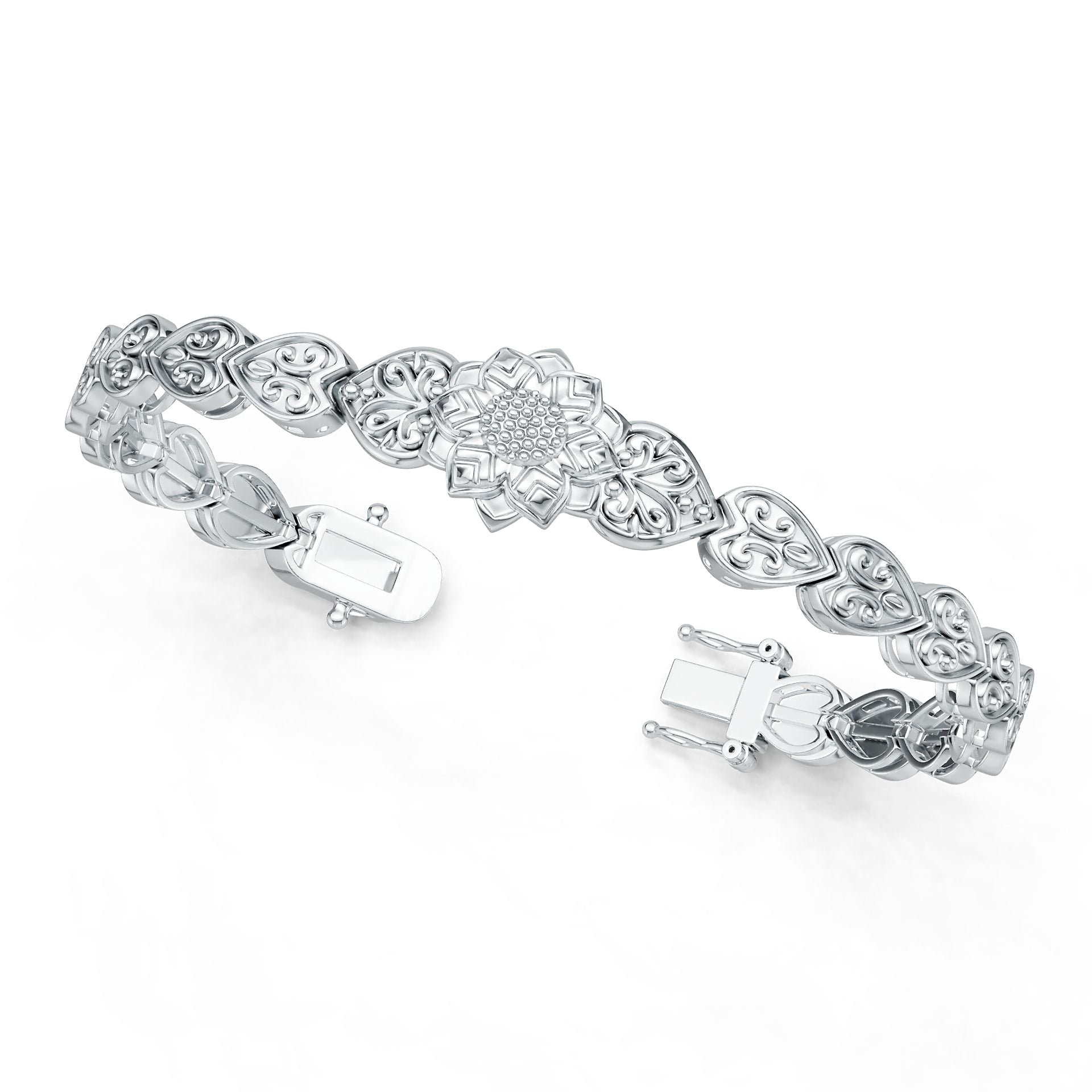Sterling Silver Semi Mount Bracelet Setting Round Ro 4x4mm DHJ