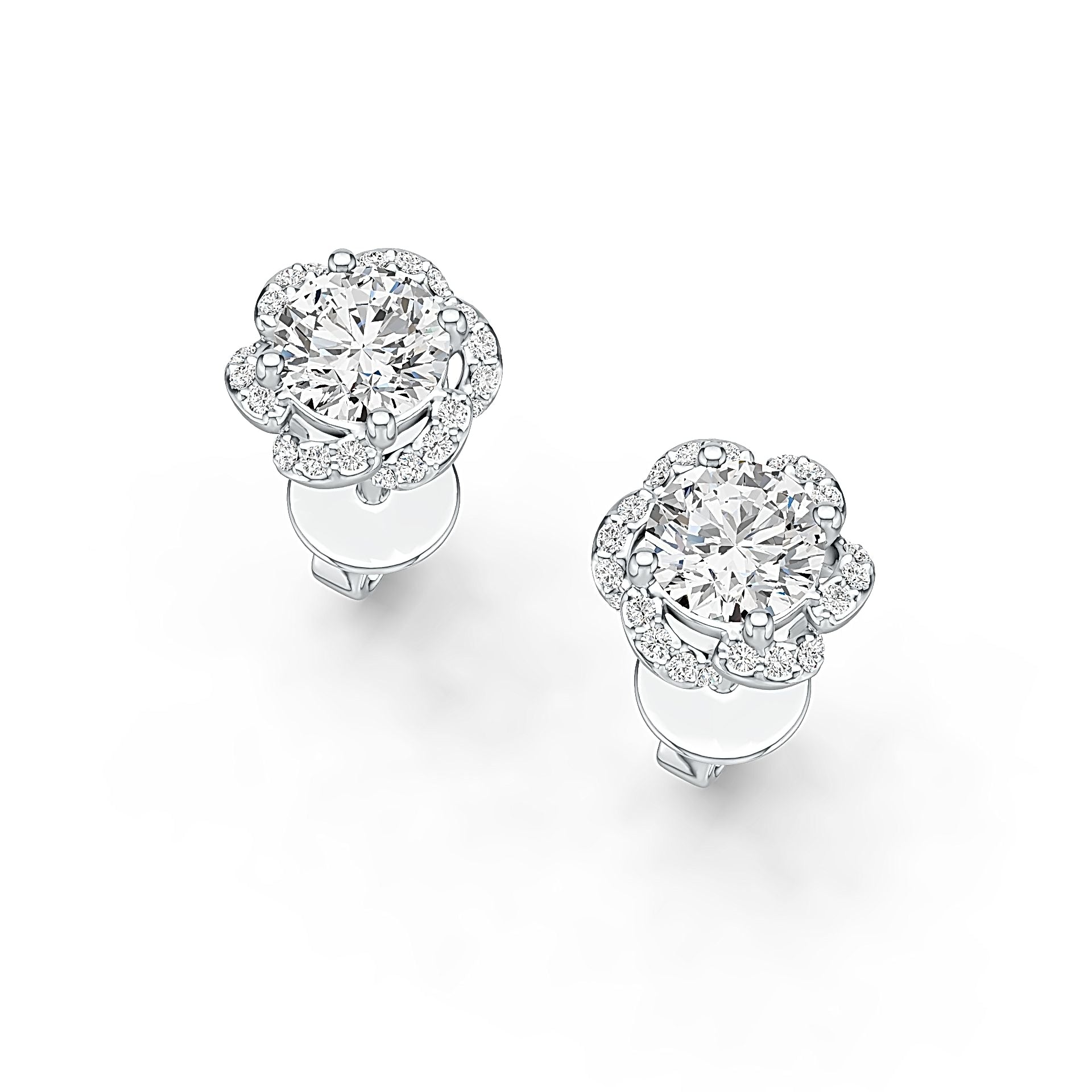 Sterling Silver Semi Mount Earrings Setting Round RD 5X5mm Syzjewelry