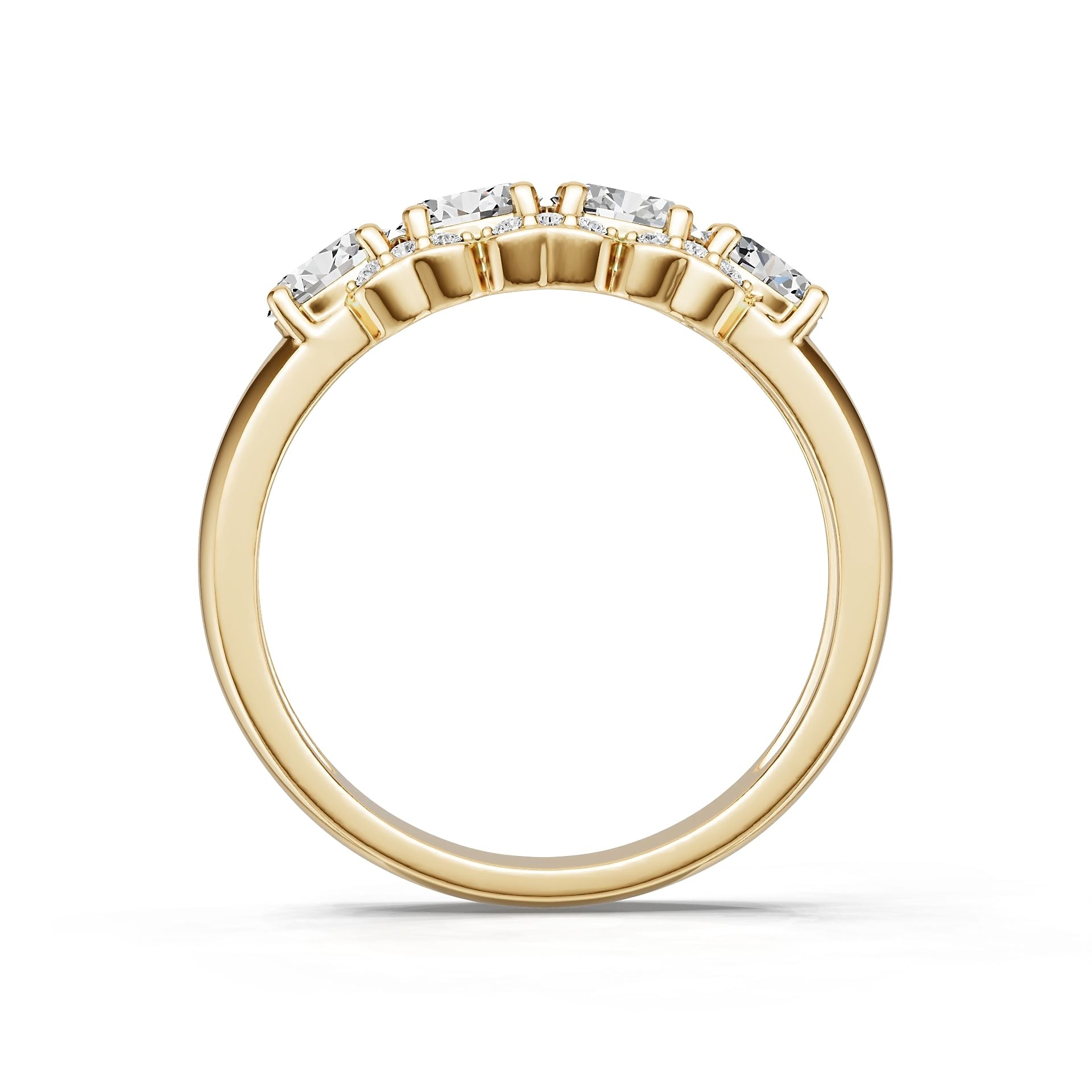 18K Gold Semi Mount Ring Setting Oval Ov 5x4mm Syz Jewelry