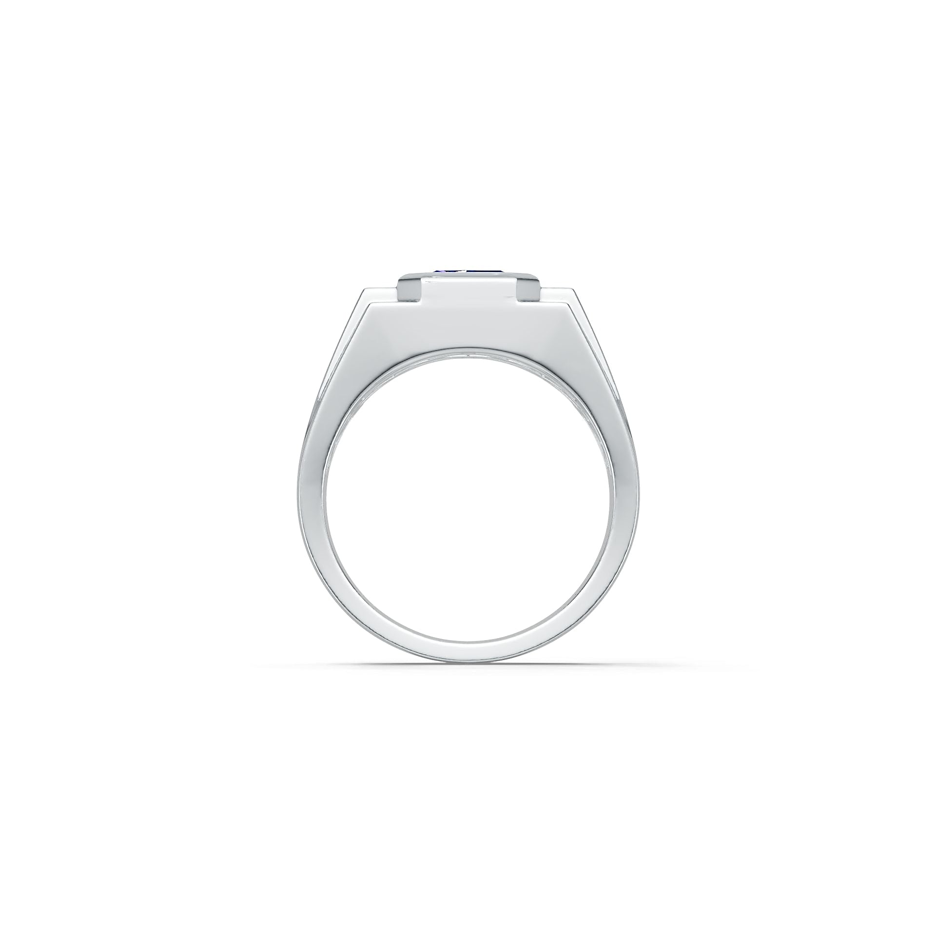 Men's Ring Settings Sterling Silver Ring Mounting Emerald OCT 10X8mm Full Bezel Set Syzjewelry