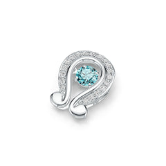 Sterling Silver Semi Mount Pendant Setting Round RD 5x5mm Horseshoe DHJ