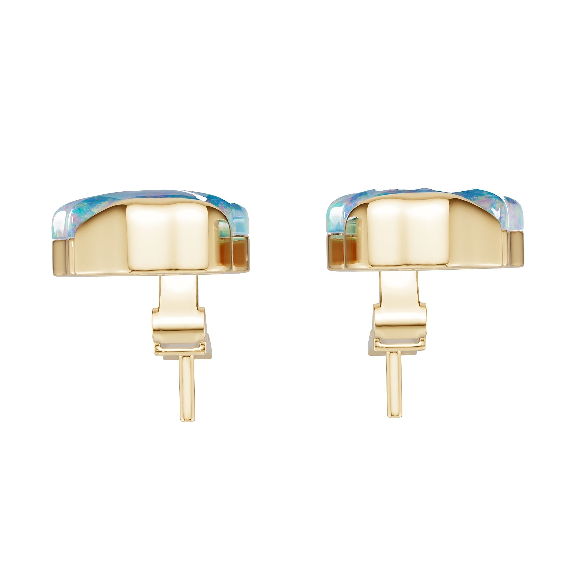 14K Gold Semi Mount Earrings Setting Round Ro 17x11mm Syz Jewelry