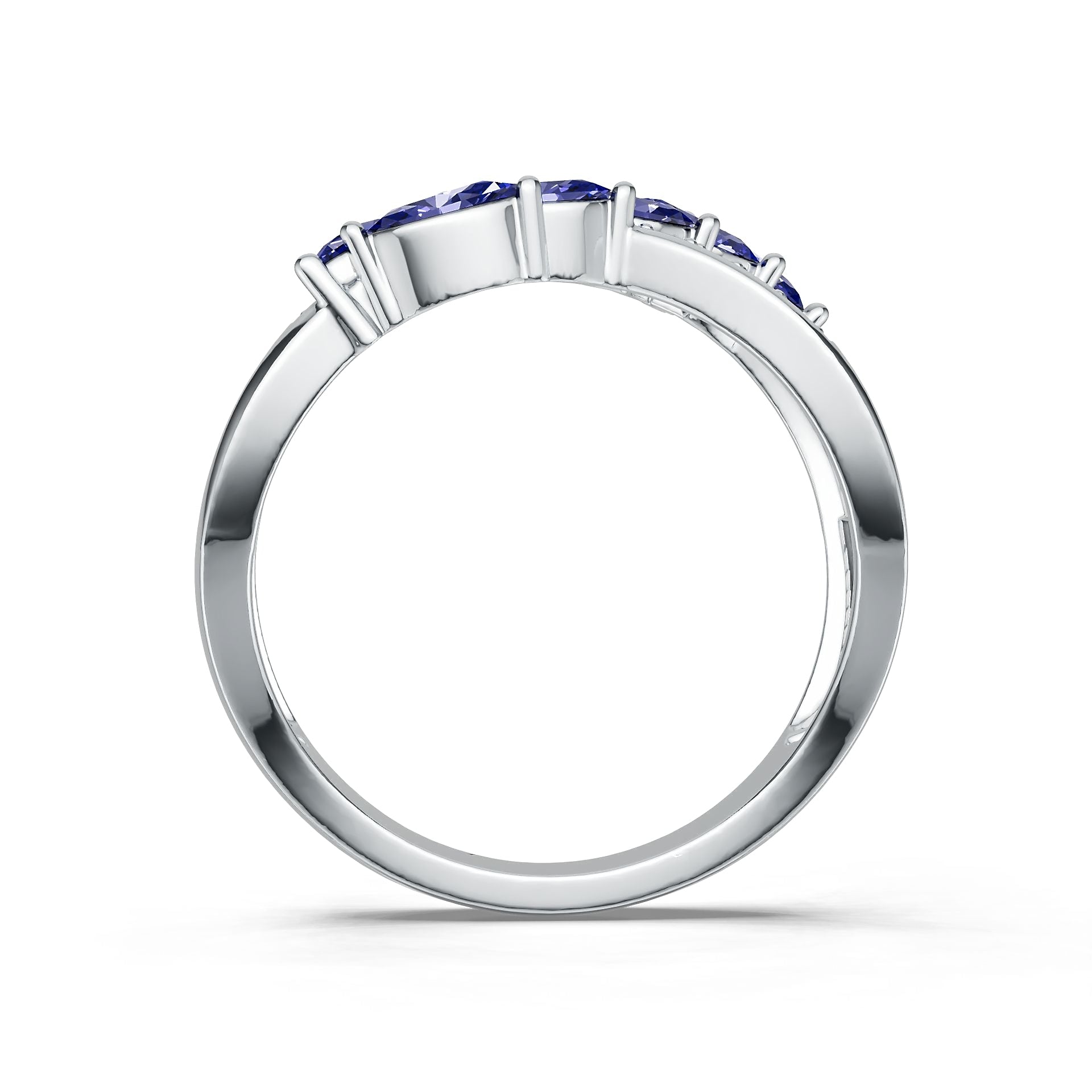 Sterling Silver Semi Mount Ring Setting Marquise MQ 5x2mm Diamond Accent DHJ