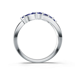 Sterling Silver Semi Mount Ring Setting Marquise MQ 5x2mm Diamond Accent DHJ