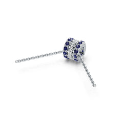 Sterling Silver Circular-Shaped Pendant with White Topaz or Moissanite Syzjewelry