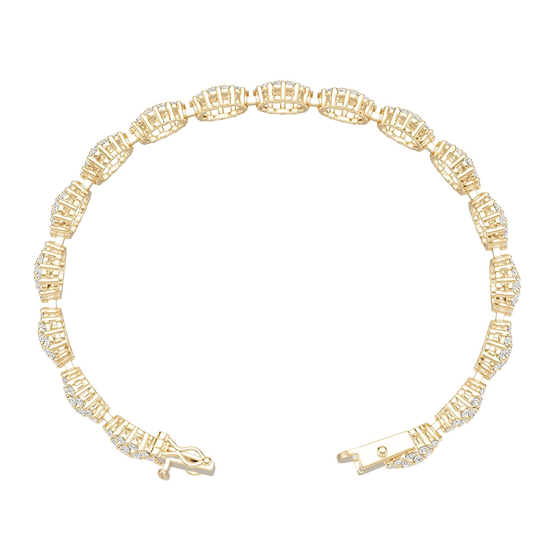 Platinum Semi Mount Bracelet Setting Round Ro 1x1mm Syz Jewelry