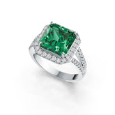 Sterling Silver Semi Mount Ring Setting Emerald OCT 10x10mm Split Shank Syzjewelry