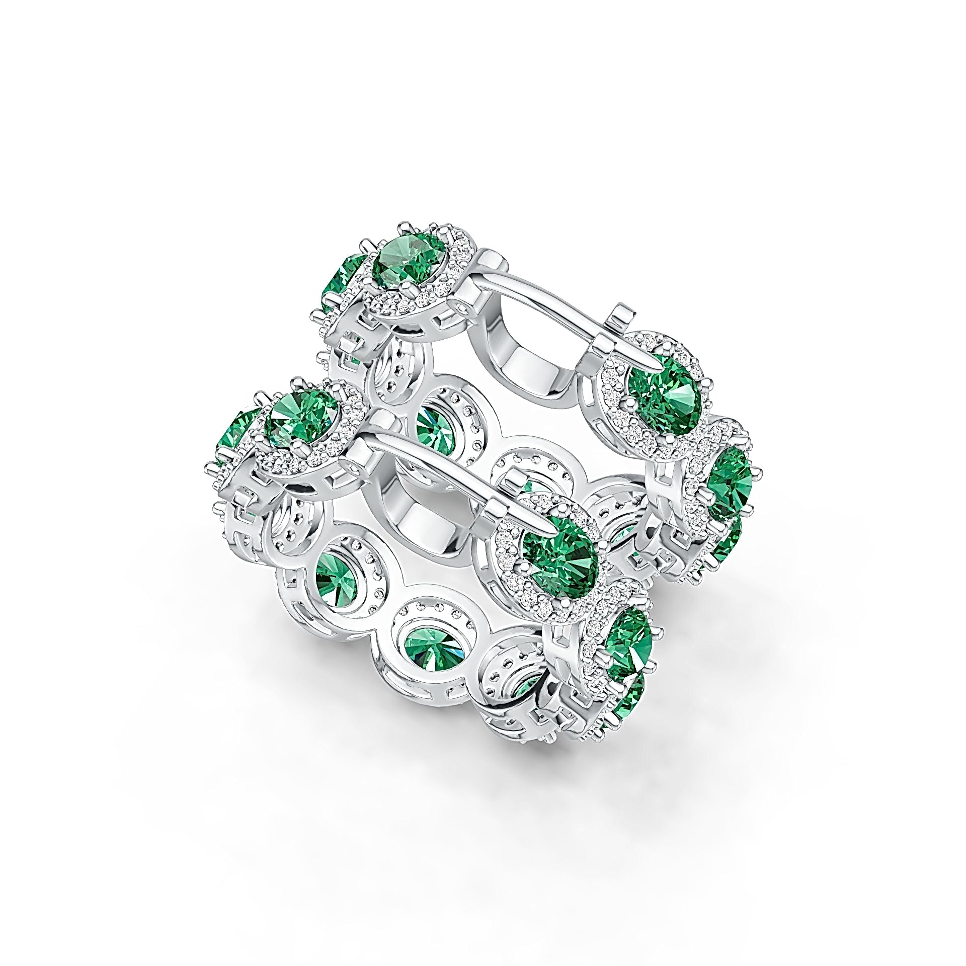 Sterling Silver Semi Mount Earrings Setting Oval OV 5X4mm DHJ