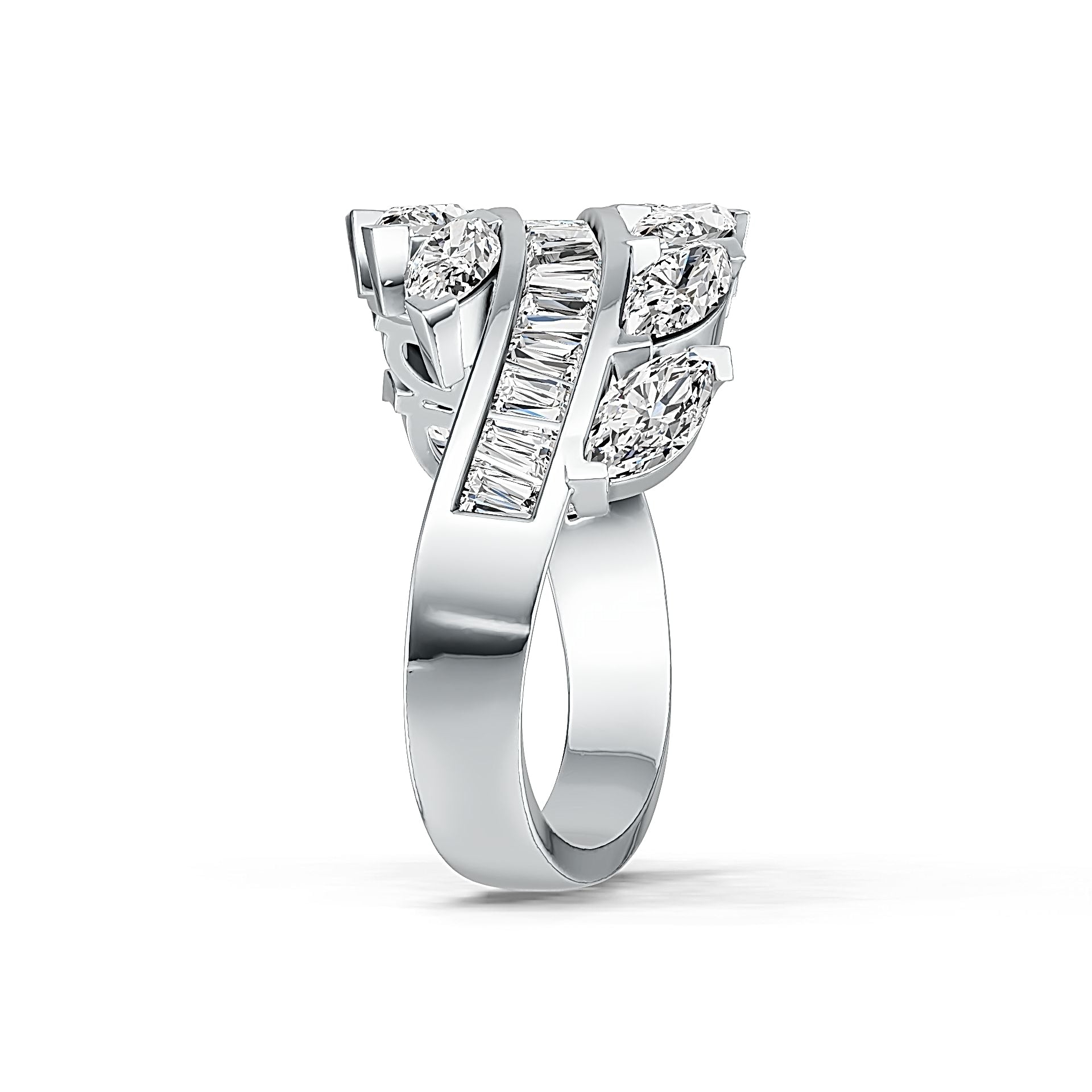 18K Gold Semi Mount Ring Setting Marquise MQ 6X3mm DHJ
