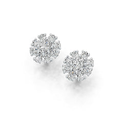 Sterling Silver Semi Mount Earrings Setting Oval OV 7X5mm with White Topaz DHJ