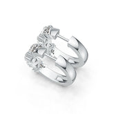 Sterling Silver Semi Mount Earrings Setting Trillion TR 4X4mm DHJ