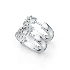 Sterling Silver Semi Mount Earrings Setting Trillion TR 4X4mm DHJ