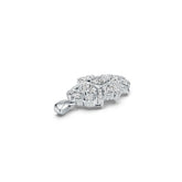 14K Gold Semi Mount Pendant Setting Round RD 5X5mm Diamond Accent DHJ