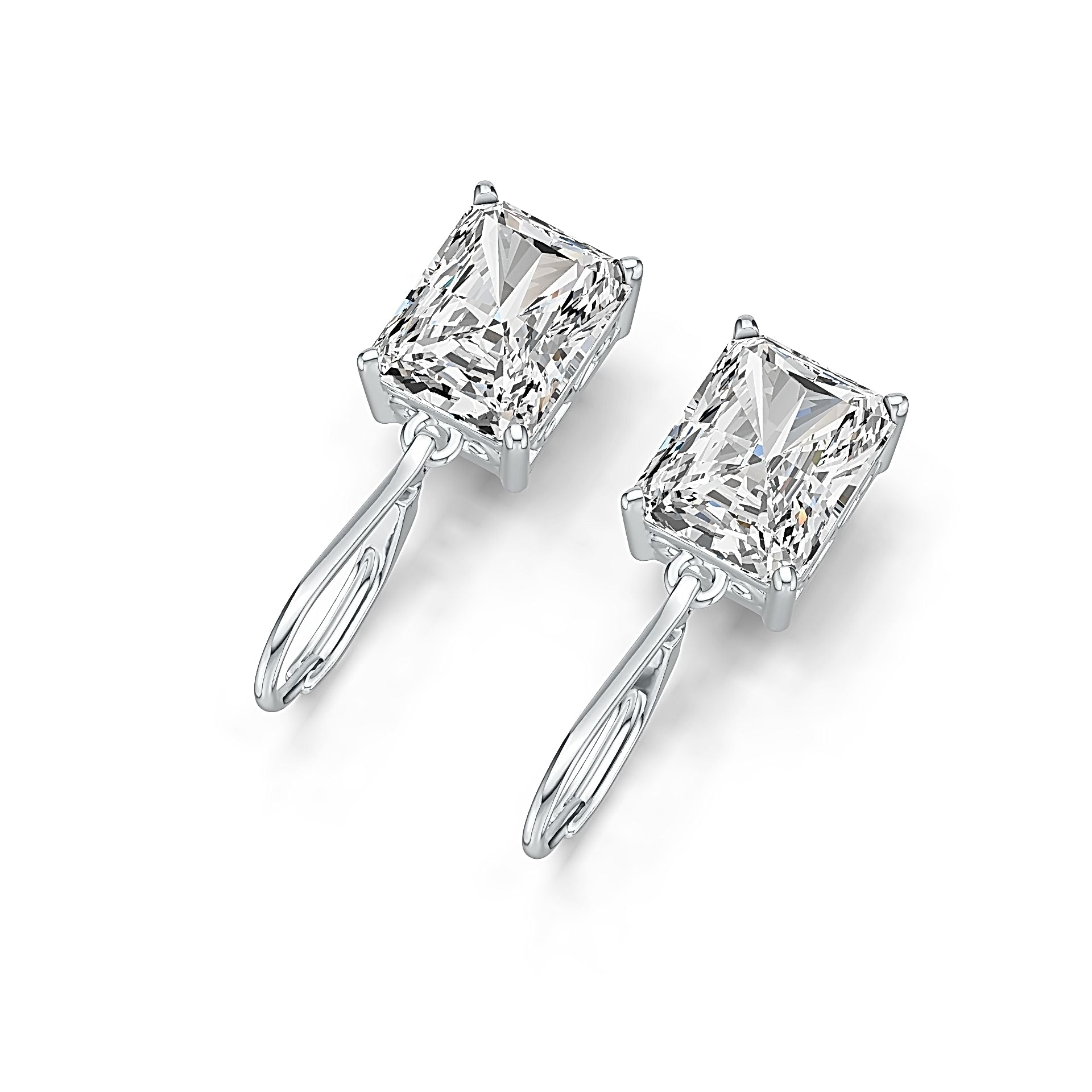 Sterling Silver Semi Mount Earrings Setting Emerald OCT 10X8mm DHJ