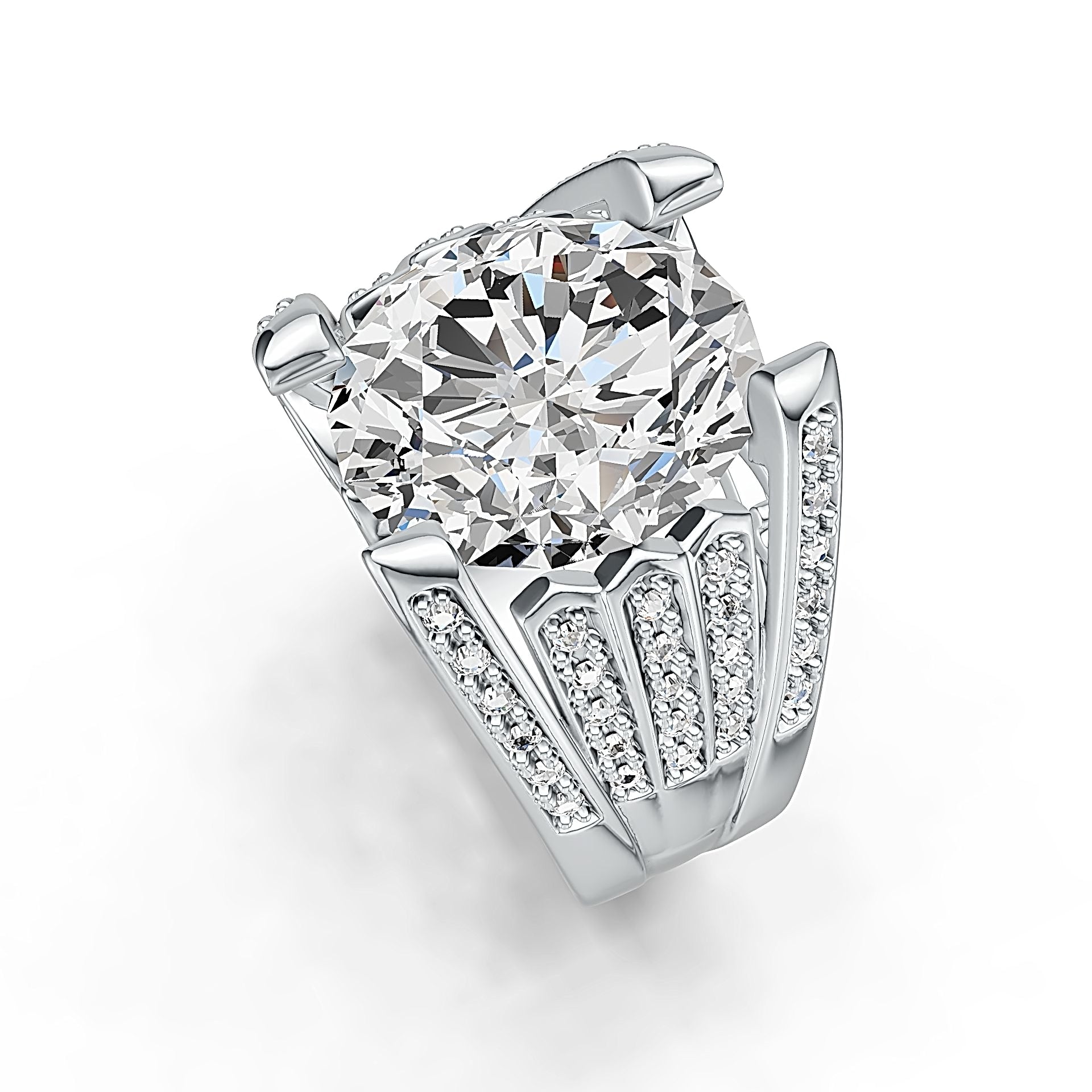 Sterling Silver Semi Mount Ring Setting Oval OV 15x13mm Split Shank Syzjewelry