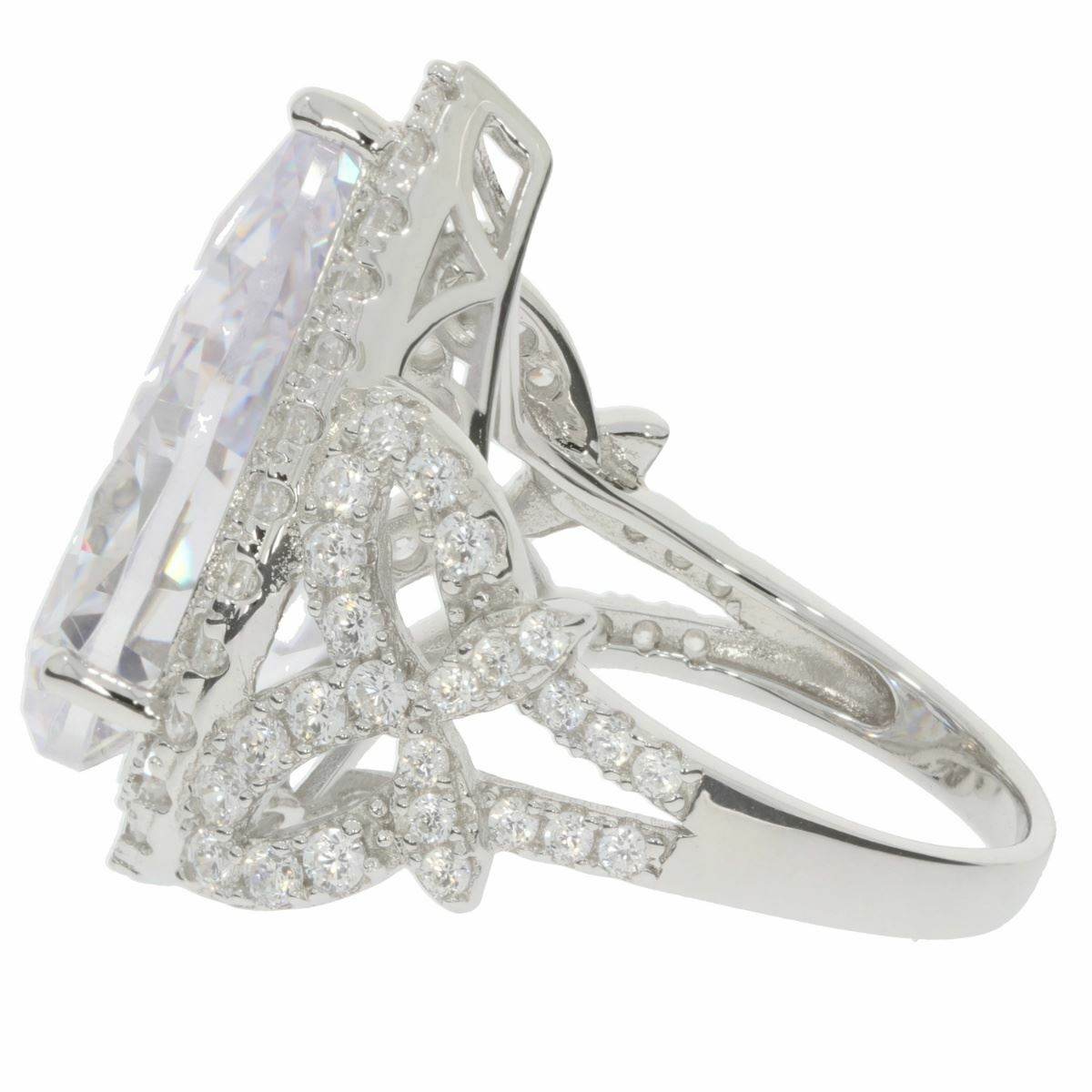 18K Gold Semi Mount Ring Setting PE 18X13mm Butterfly Knot Shank Soli Diamond Accent Syzjewelry