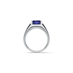 Men's Sterling Silver Semi Mount Ring Setting Asscher SQ 10x10mm Syzjewelry