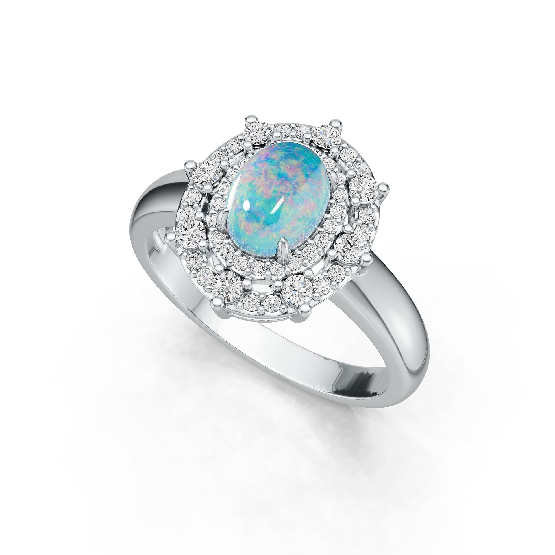 Sterling Silver Semi Mount Ring Setting Oval OV 8X6mm Cabochon DHJ