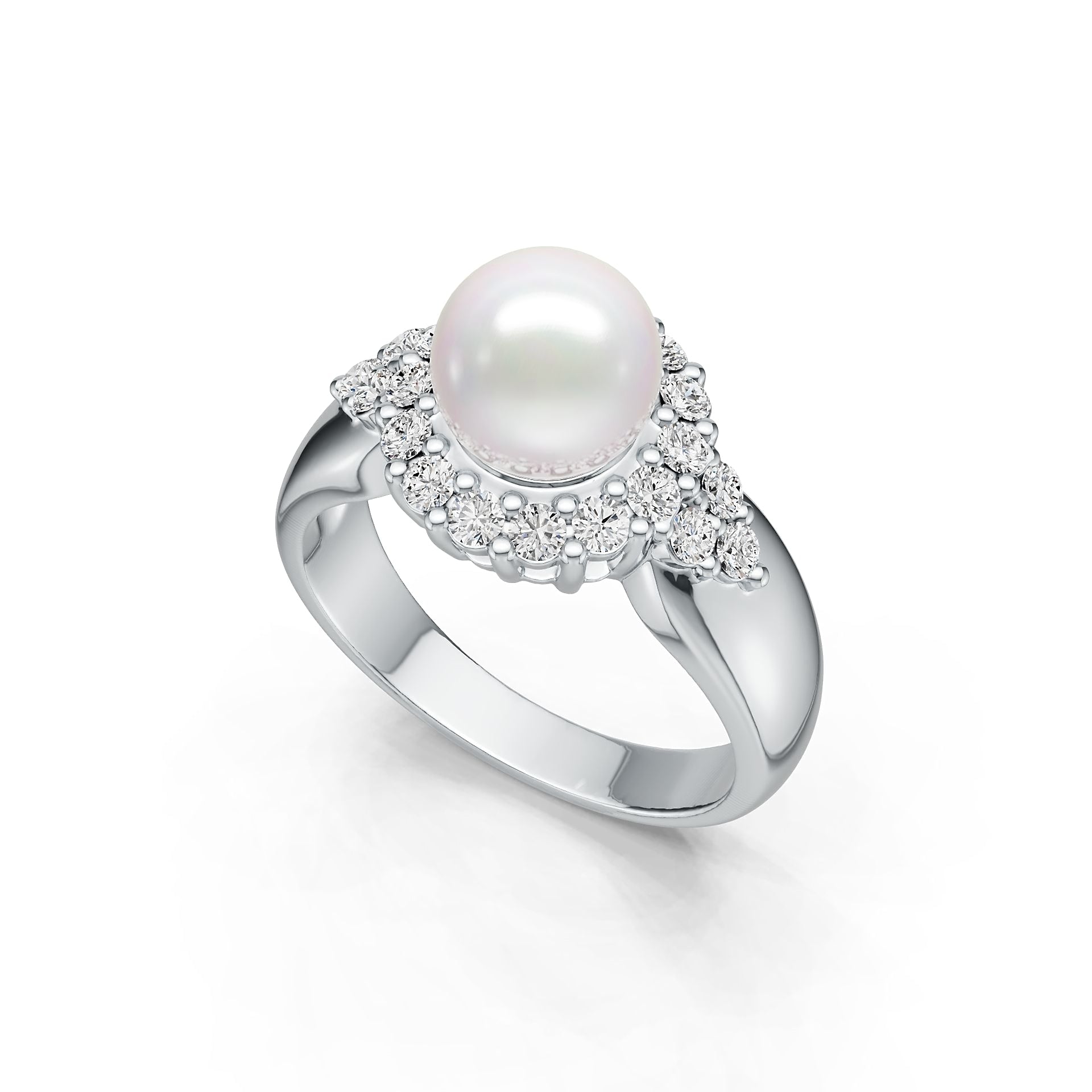 Sterling Silver Semi Mount Ring Setting Round RD 8.5mm DHJ