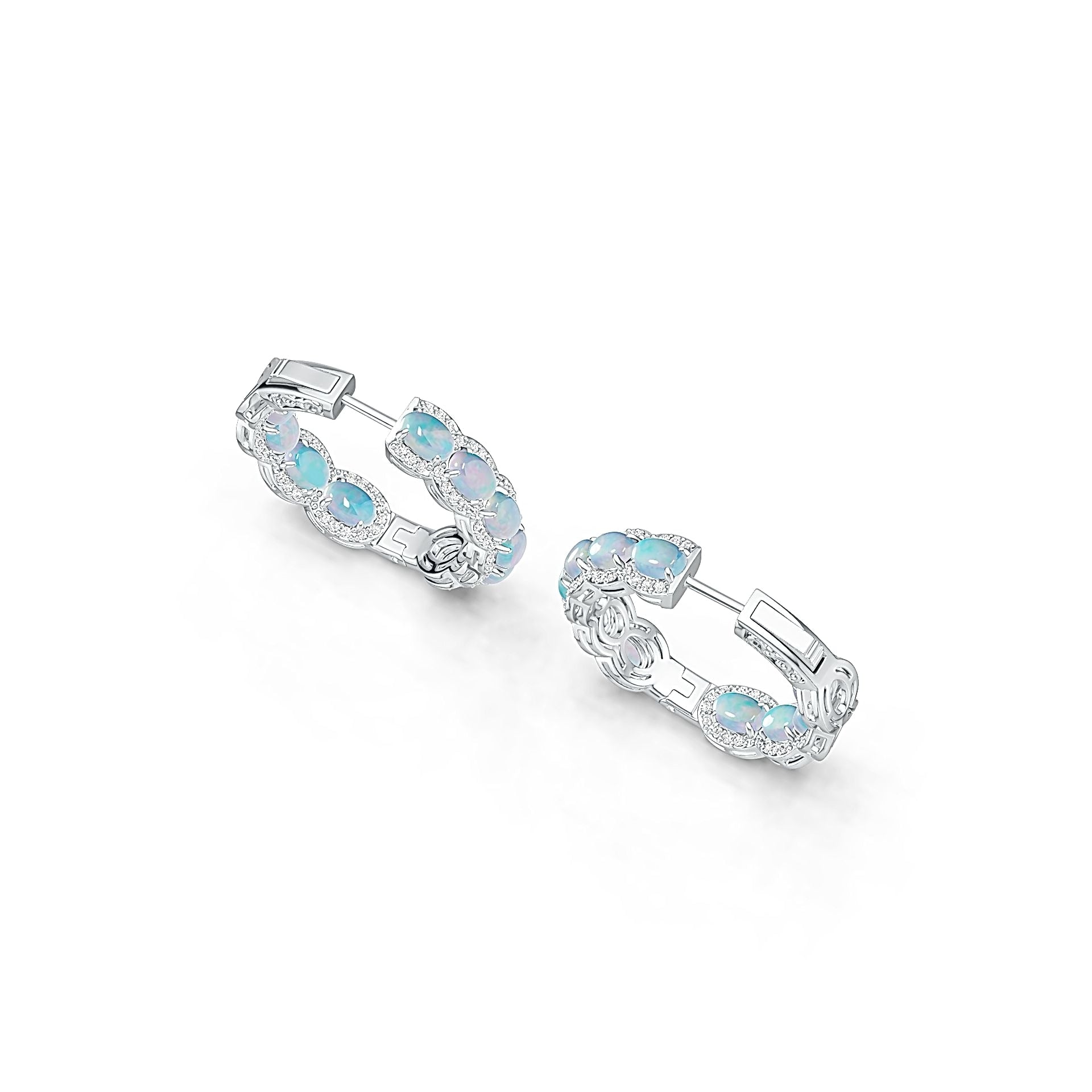 Sterling Silver Semi Mount Earrings Setting Oval OV 6X4mm DHJ