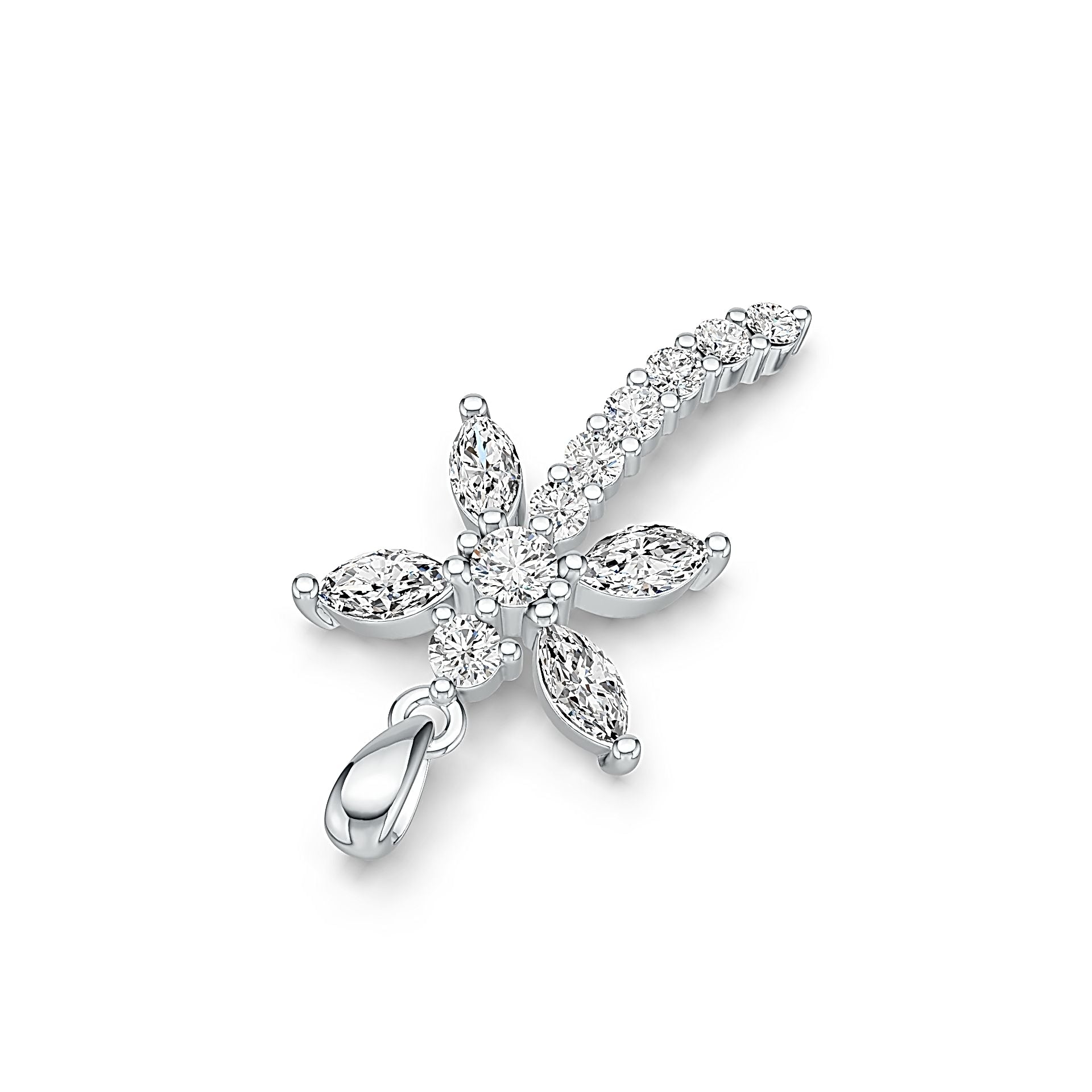 Sterling Silver Semi Mount Pendant Setting Marquise MQ 6X3mm DHJ