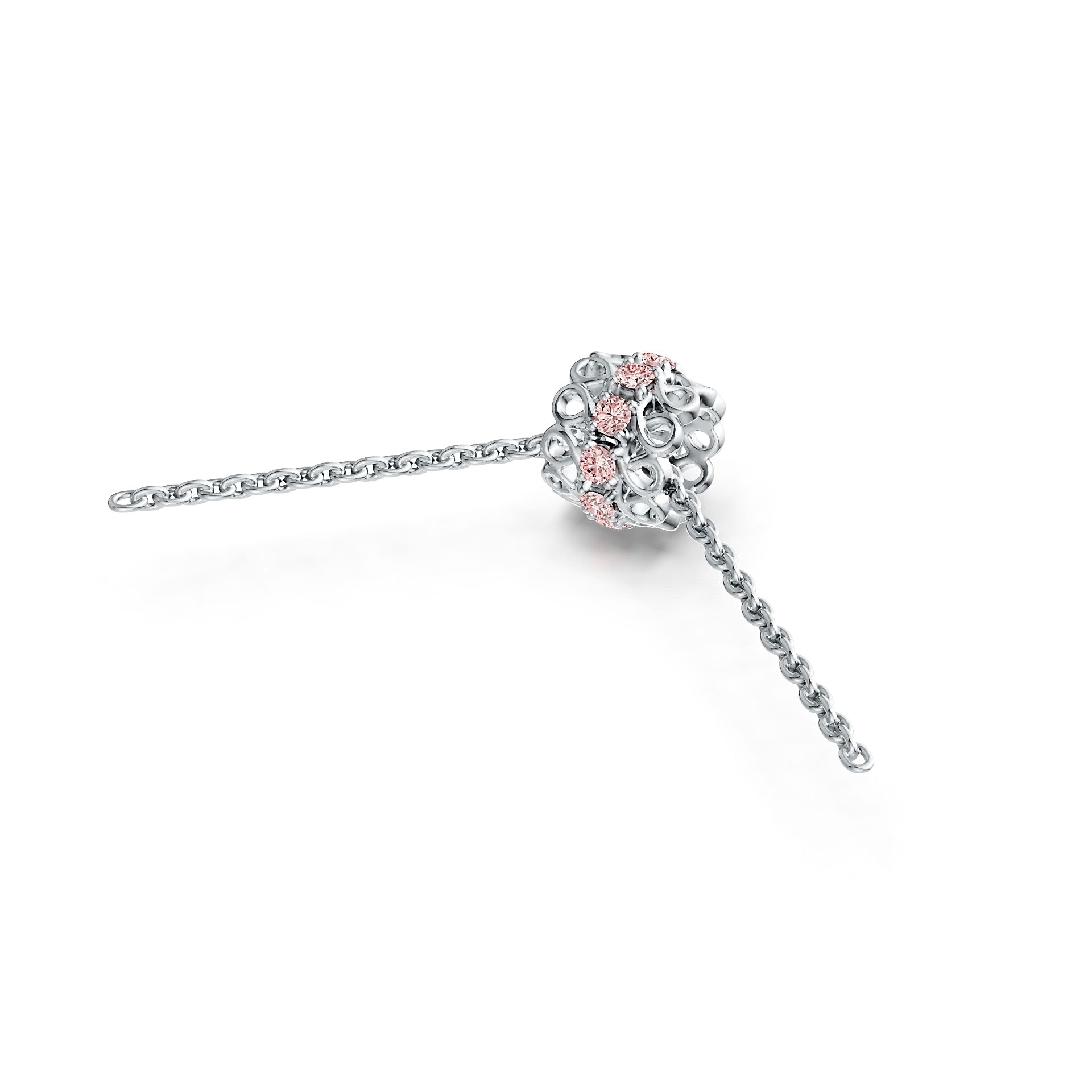Sterling Silver Pendant with White Topaz or Moissanite Filigree Syzjewelry