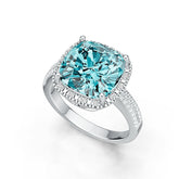 Sterling Silver Semi Mount Ring Setting Cushion CU 12X12mm Halo DHJ