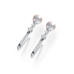 14K Gold Semi Mount Earrings Setting Round RD 8x8mm Diamond Accent DHJ