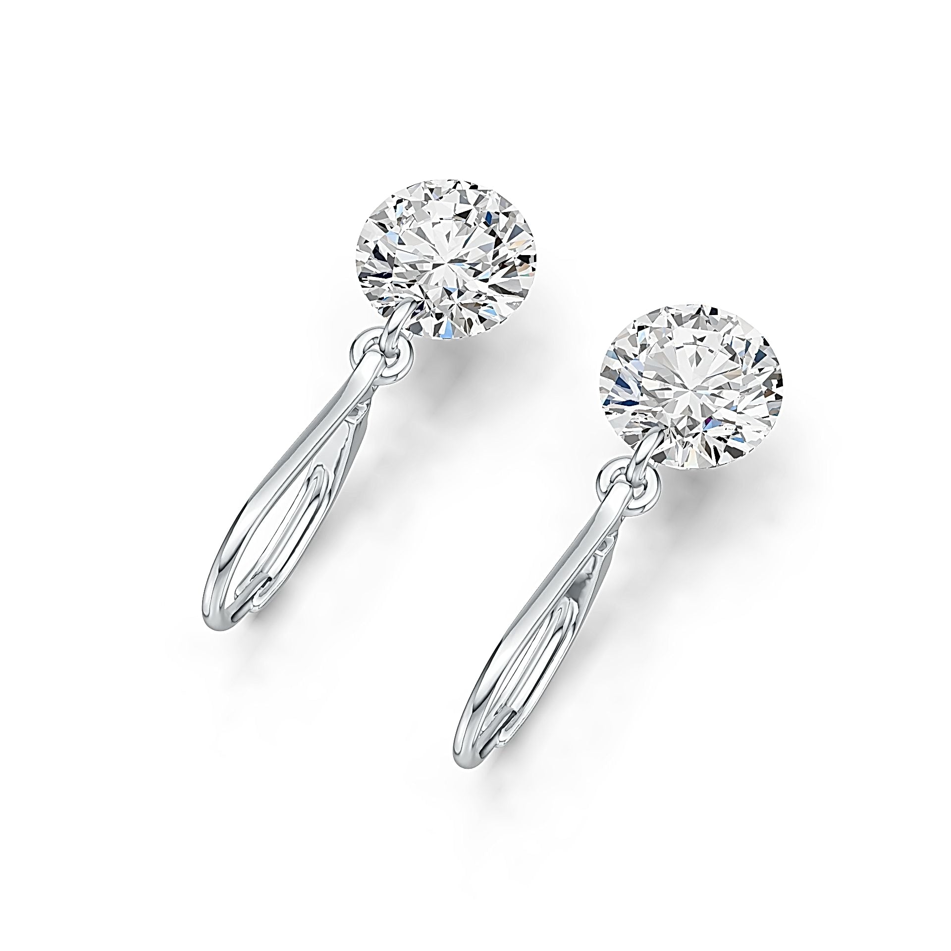 Sterling Silver Semi Mount Earrings Setting Round RD 8x8mm DHJ