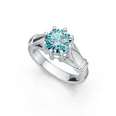 Sterling Silver Semi Mount Ring Setting Round Cut RD 7x7mm Vintage Repro Syzjewelry