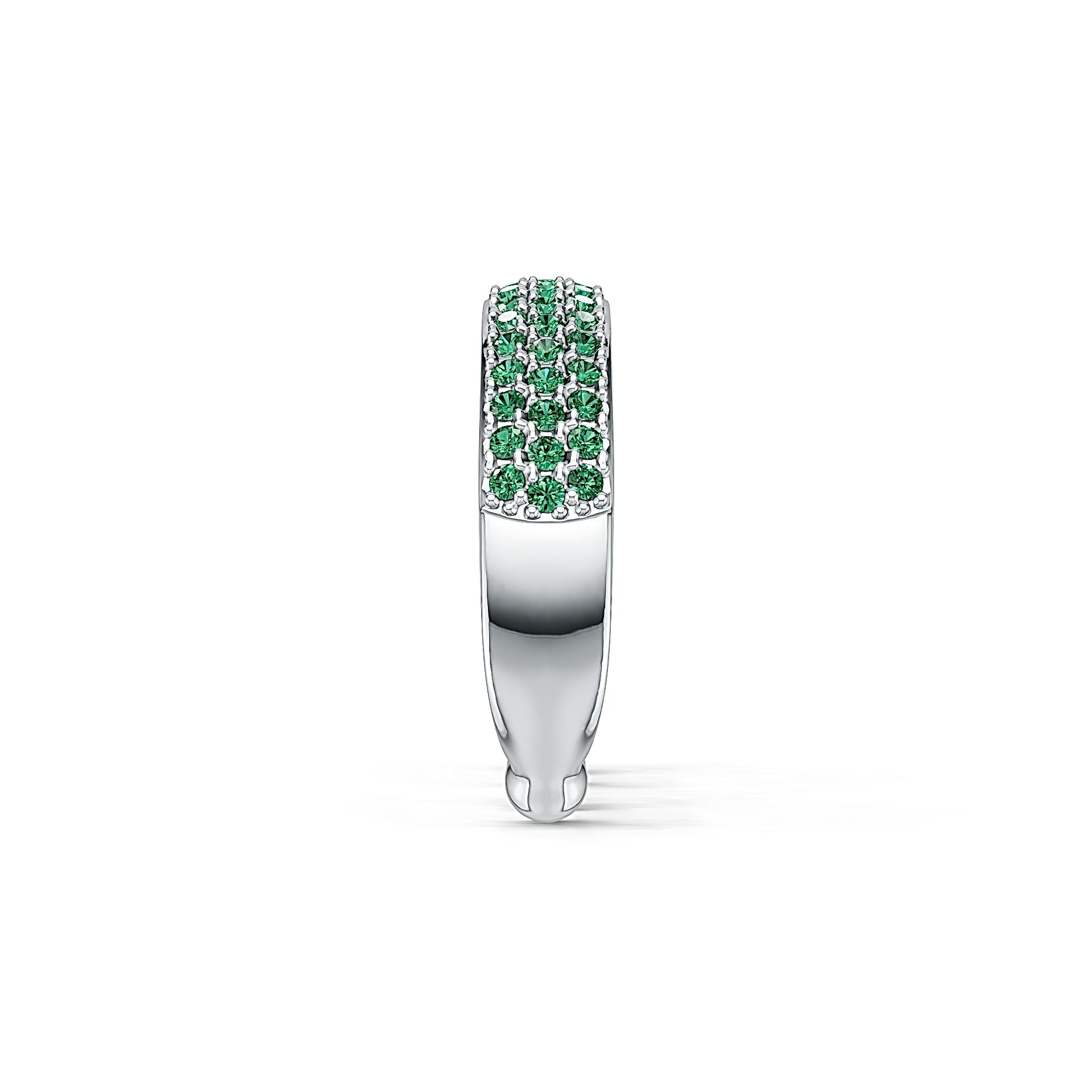 Platinum Ear Cuff Earrings with or Moissanite Diamond Accent DHJ