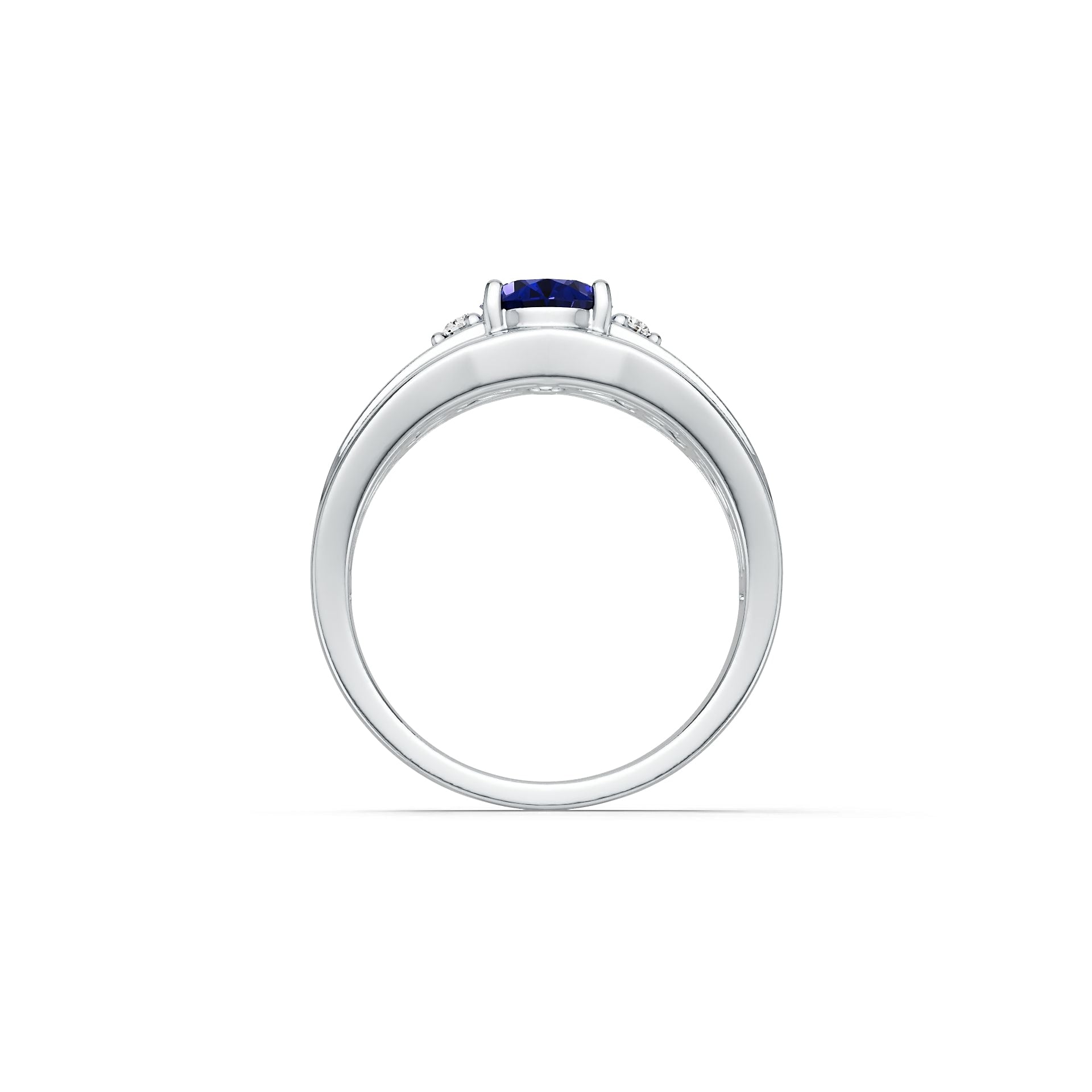 Sterling Silver Semi Mount Ring Setting OV 8x6mm White Topaz N0370GTL19578R Syzjewelry