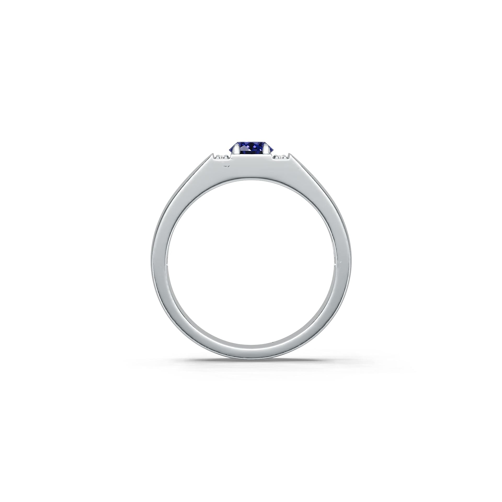 Men's Sterling Silver Semi Mount Ring Setting Oval OV 7x5mm Syzjewelry