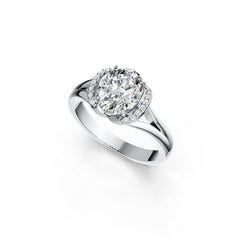 Sterling Silver Semi Mount Ring Setting Oval OV 10X8mm DHJ