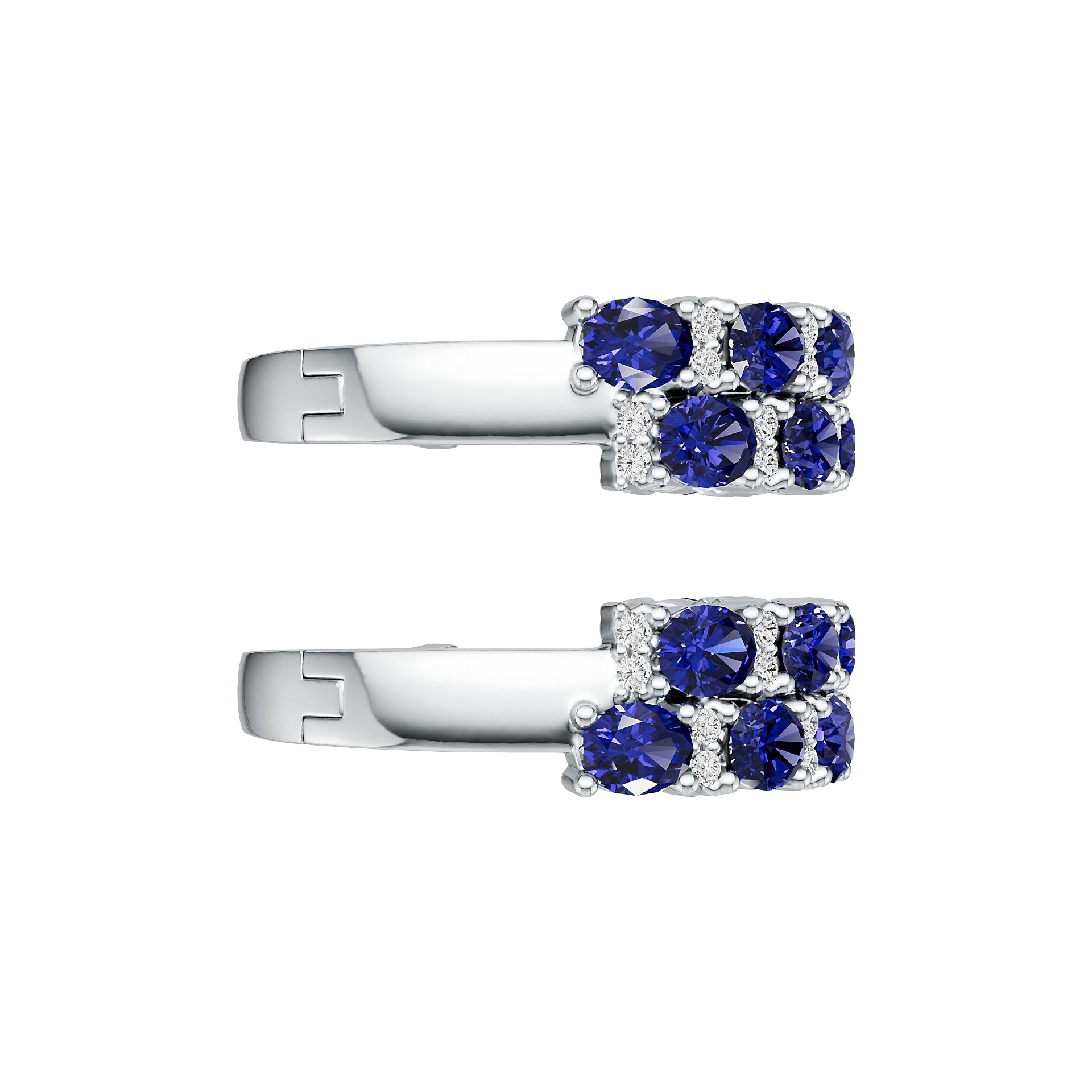 10K Gold Semi Mount Earrings Setting Round Ro 4x3mm Moissanite Accent Syz Jewelry