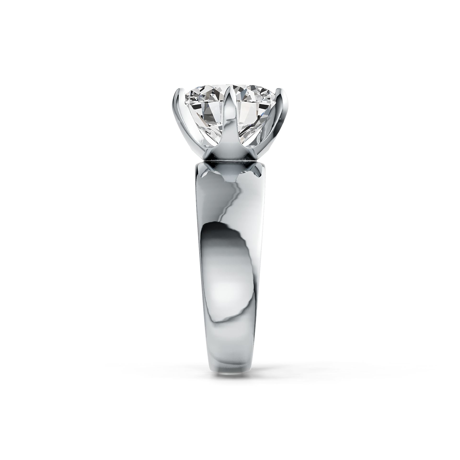 Platinum Semi Mount Ring Setting Round RD 10.5mm Solitaire DHJ