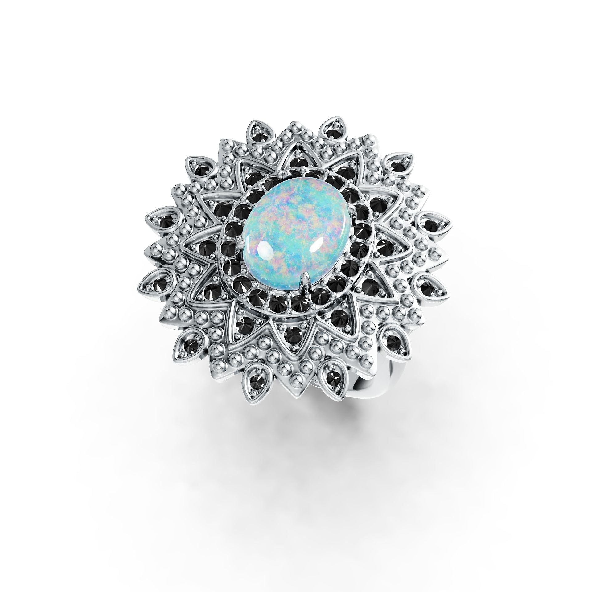 Sterling Silver Semi Mount Ring Setting Oval OV 10X8mm Cabochon DHJ