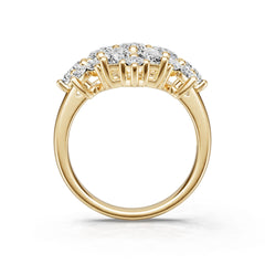 Platinum Semi Mount Ring Setting Round Ro 5x3mm Diamond Accent Syz Jewelry